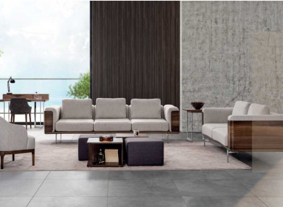 Living room set luxury modern design 2x sofas with armchair sofa set
